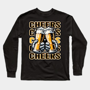 Cheers, Golden Toast Celebration Long Sleeve T-Shirt